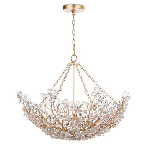 Cheshire Six Light Chandelier in Gold Leaf (400|16-1174GL)