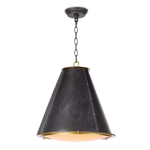 French One Light Chandelier in Blackened Brass (400|16-1220BBNB)