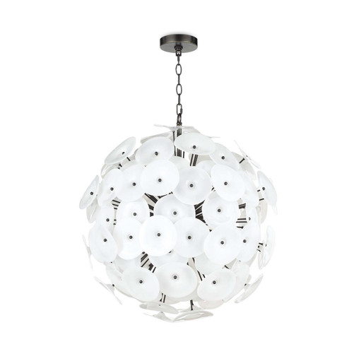 Poppy Nine Light Chandelier in White (400|16-1243WT)