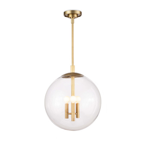 Cafe Three Light Pendant in Natural Brass (400|16-1246NB)