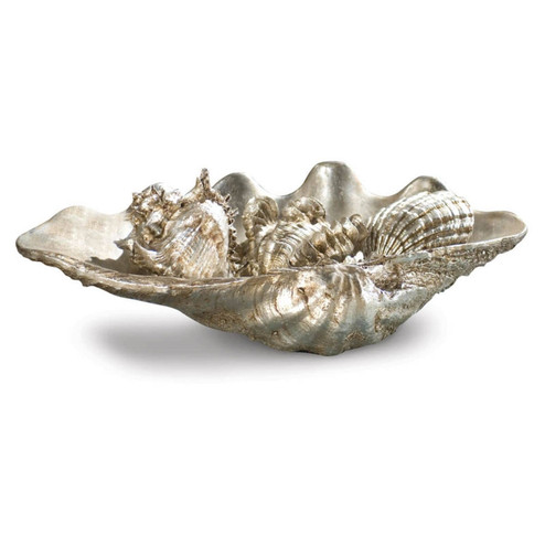 Clam Objet in Ambered Silver Leaf (400|20-1003)