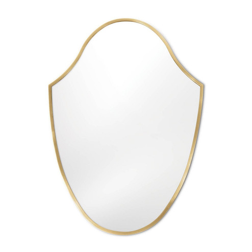 Crest Mirror in Natural Brass (400|21-1120NB)