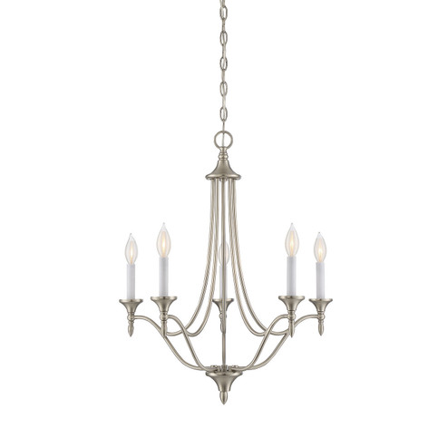 Herndon Five Light Chandelier in Satin Nickel (51|1-1008-5-SN)