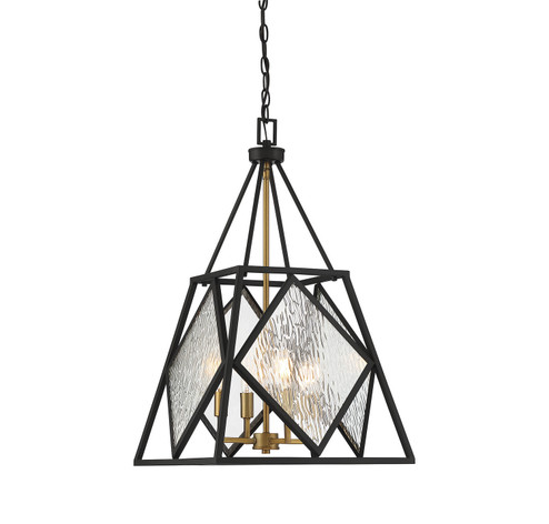 Capella Four Light Linear Chandelier in English Bronze and Warm Brass (51|7-5402-4-79)
