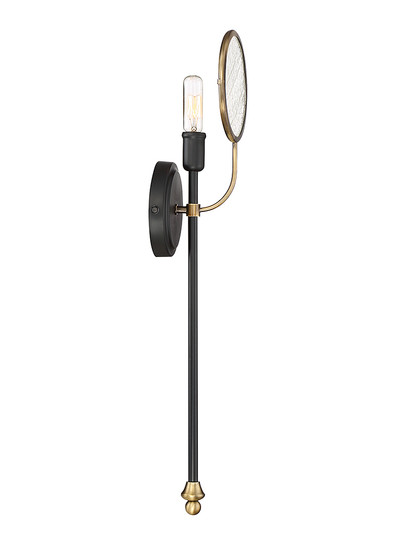Oberyn One Light Wall Sconce in Vintage Black with Warm Brass (51|9-9157-1-51)