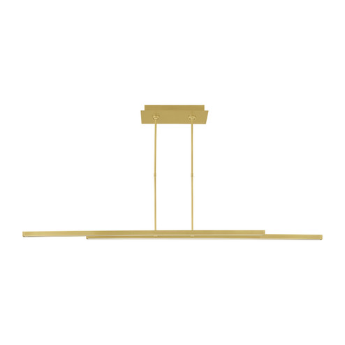 Stagger LED Linear Suspension in Natural Brass (182|700LSSTG260NB-LED927)