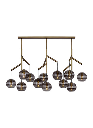 Sedona LED Chandelier in Aged Brass (182|700SDNMPL3KR-LED927)