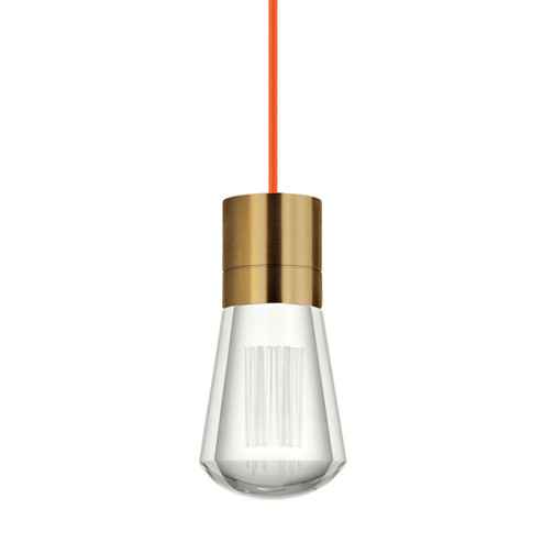 Alva LED Pendant in Aged Brass (182|700TDALVPMCOR-LED922)