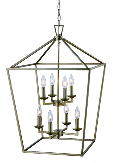 Lacey Eight Light Pendant in Antique Silver Leaf (110|10268 ASL)