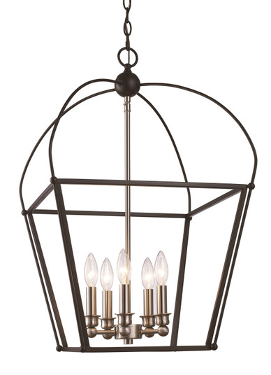 Five Light Pendant in Black/Brushed Nickel (110|10815 BK/BN)