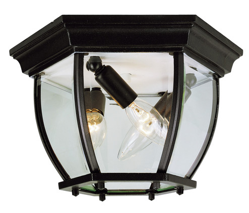 Angelus Four Light Flushmount Lantern in Black (110|4907 BK)