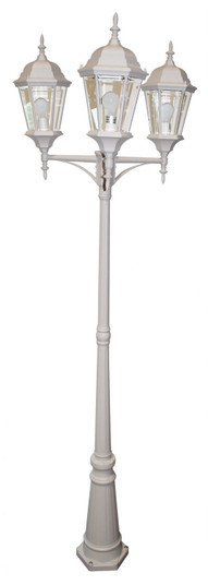 Classical Three Light Pole Light in White (110|4995 WH)