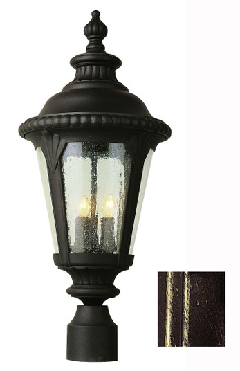 Commons Three Light Postmount Lantern in Black Gold (110|5047 BG)