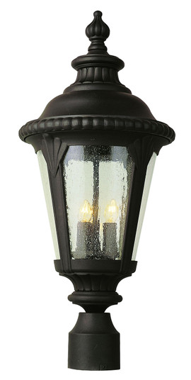 Commons Three Light Postmount Lantern in Black (110|5047 BK)