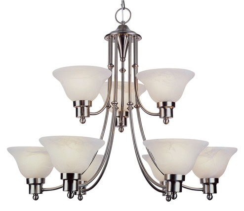 Perkins Nine Light Chandelier in Brushed Nickel (110|6549 BN)