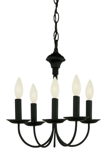 Candle Five Light Chandelier in Black (110|9015 BK)