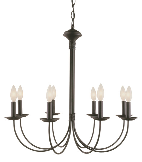 Candle Eight Light Chandelier in Black (110|9018 BK)