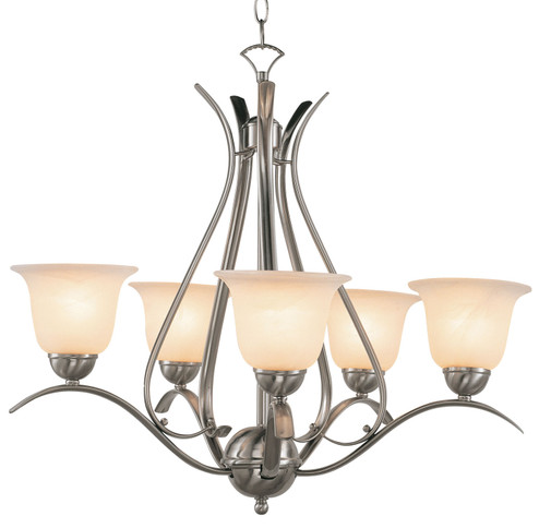 Aspen Five Light Chandelier in Brushed Nickel (110|9285 BN)