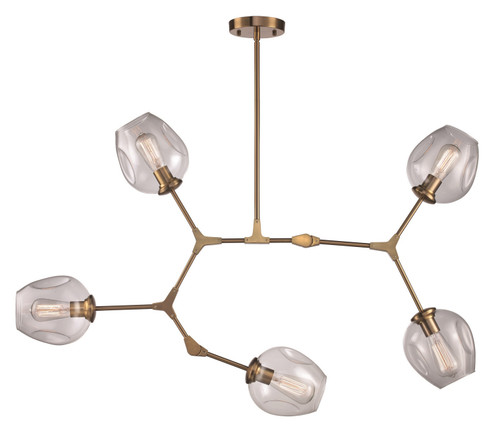 Five Light Chandelier in Antique Gold (110|PND-2092 AG)