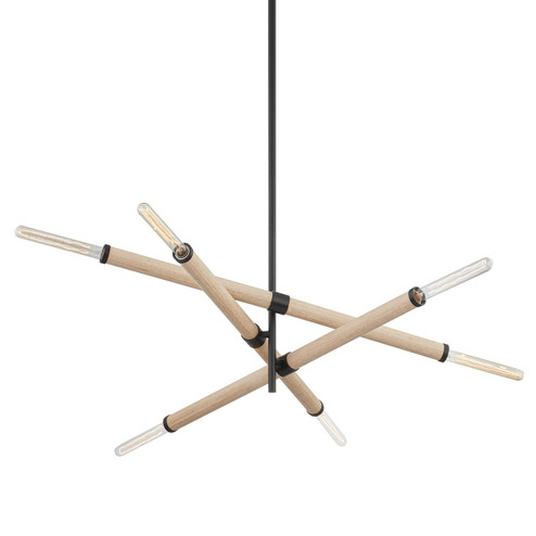 Cruiz Six Light Chandelier in Soft Black (67|F6706-SBK)
