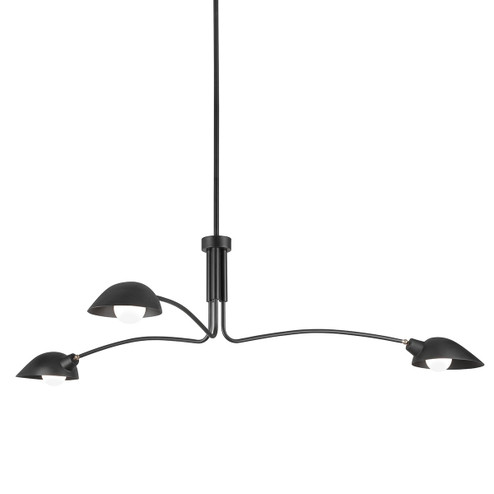 Leo Three Light Chandelier in Soft Black (67|F7813-SBK)