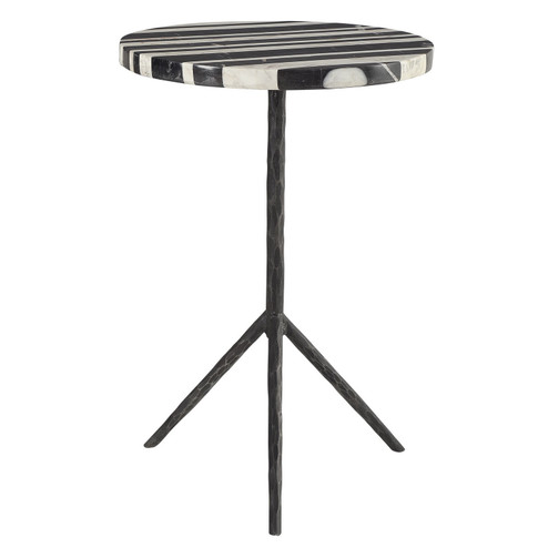 Fine Line Accent Table in Distressed Aged Iron (52|24980)