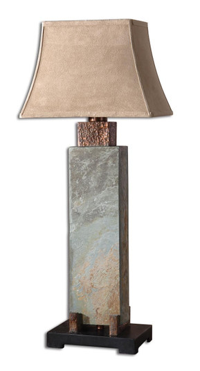 Slate One Light Table Lamp in Carved Slate (52|26308)