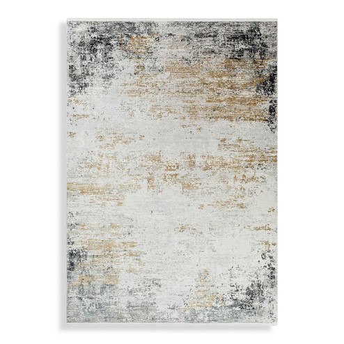 Ulen Rug in White, Charcoal, Saffron, Gray (52|71508-8)