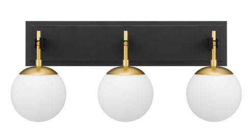 Allie Three Light Bath in Black/Satin Brass (137|352B03BLSB)