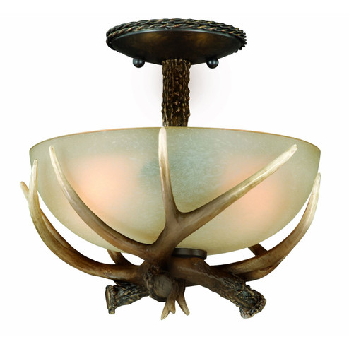 Yoho Two Light Semi Flush Mount in Black Walnut (63|C0014)