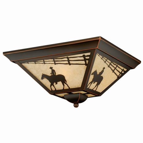 Trail Three Light Flush Mount in Burnished Bronze (63|T0109)