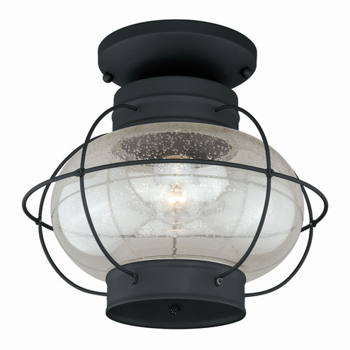 Chatham One Light Outdoor Semi Flush Mount in Textured Black (63|T0144)