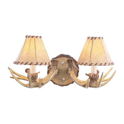 Lodge Two Light Wall Sconce in Noachian Stone (63|WL33042NS)