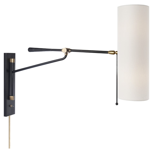 Frankfort Two Light Wall Sconce in Black and Brass (268|ARN 2002BLK-L)