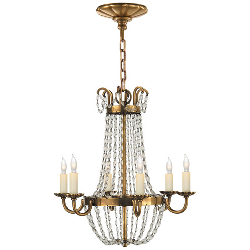 Paris Flea Market Six Light Chandelier in Antique-Burnished Brass (268|CHC 1407AB-SG)