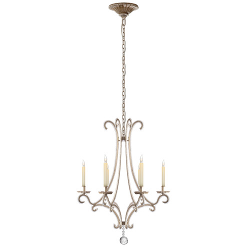 Oslo Six Light Chandelier in Burnished Silver Leaf (268|CHC 1552BSL-CG)