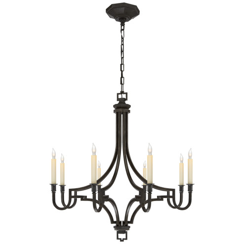 Mykonos Eight Light Chandelier in Aged Iron (268|CHC 1561AI)