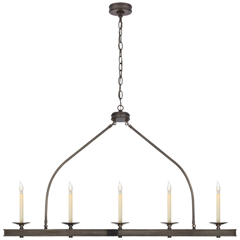 Launceton Five Light Linear Pendant in Bronze (268|CHC 1605BZ)