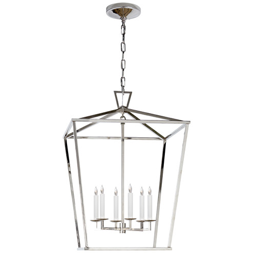 Darlana Six Light Lantern in Polished Nickel (268|CHC 2176PN)