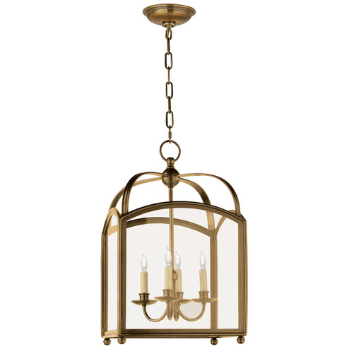 Arch Top Four Light Lantern in Antique-Burnished Brass (268|CHC 3421AB)