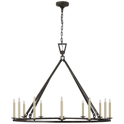 Darlana Ring 12 Light Chandelier in Aged Iron (268|CHC 5173AI)