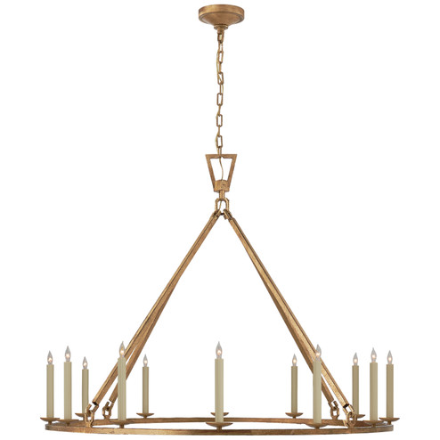 Darlana Ring 12 Light Chandelier in Gilded Iron (268|CHC 5173GI)