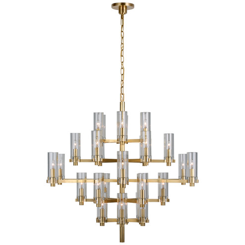 Sonnet LED Chandelier in Antique-Burnished Brass (268|CHC 5632AB-CG)