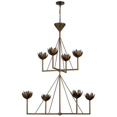 Alberto Eight Light Chandelier in Antique Bronze Leaf (268|JN 5006ABL)