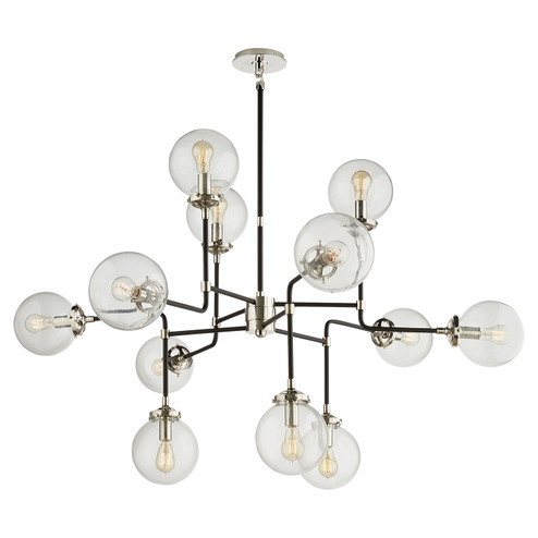 Bistro 12 Light Chandelier in Polished Nickel (268|S 5022PN-CG)