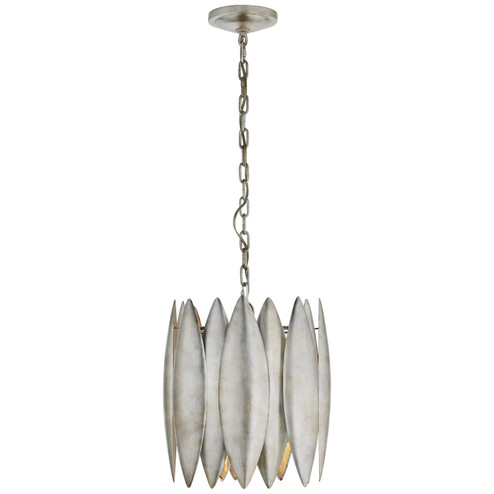 Hatton Four Light Chandelier in Burnished Silver Leaf (268|S 5047BSL)