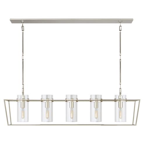 Presidio Five Light Linear Pendant in Polished Nickel (268|S 5177PN-CG)