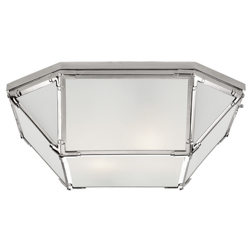 Morris Four Light Flush Mount in Polished Nickel (268|SK 4009PN-FG) Morris Four Light Flush Mount in Polished Nickel (268|SK 4009PN-FG)