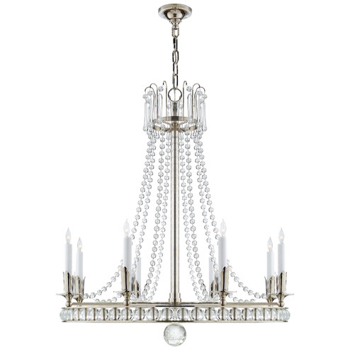 Regency Eight Light Chandelier in Polished Nickel (268|SN 5108PN)