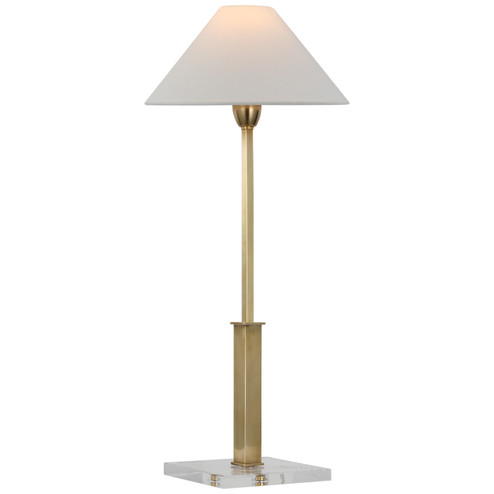 Asher LED Table Lamp in Hand-Rubbed Antique Brass and Crystal (268|SP 3510HAB/CG-L)